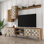 Hanah Home Unidad de TV Class S Nogal y Crema